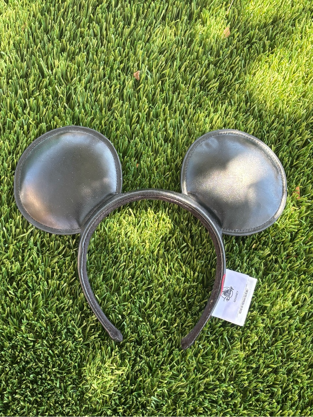 Mens Black Mickey Mouse Ear Headband - Disney